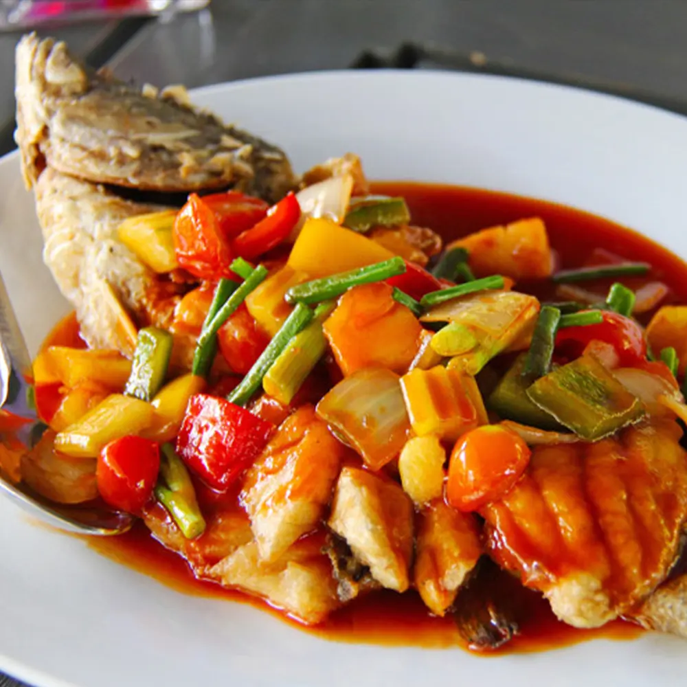 Braised fish at New HuiJi Chinese Restaurant in Newark